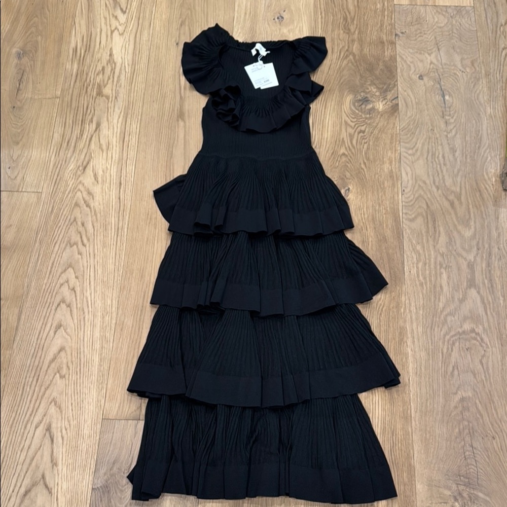 ZIMMERMAN black ruffle maxi NWT size 2